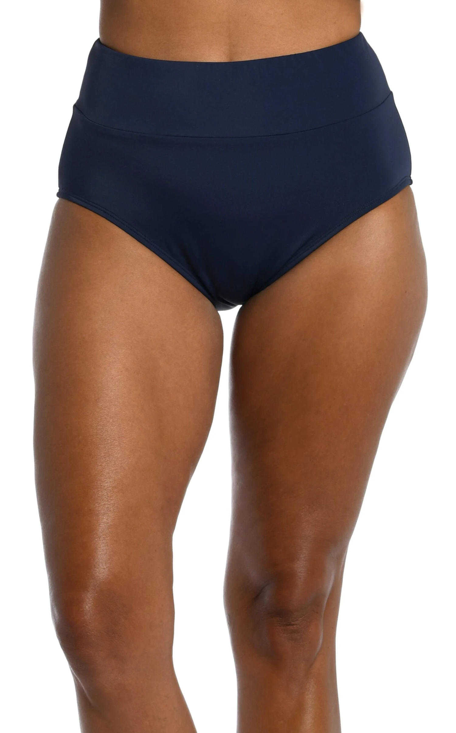 Solid Wide Band Full Pant Bikini Bottom - Image 9