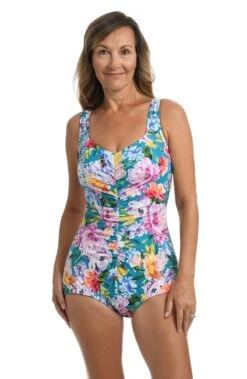 English Arboretum Shirred Front Girl Leg One Piece *FINAL SALE*