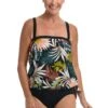 Palms And Fronds Bandeau Blouson Tankini Top *FINAL SALE*