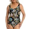 Tulum Tiki Floral Side Shirred One Piece - FINAL SALE