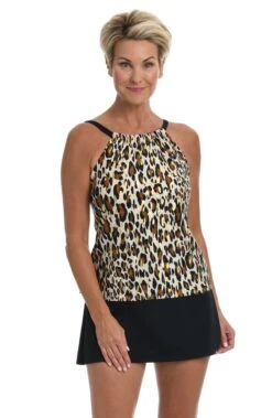 Jungle Cat High Neck Tankini Top *FINAL SALE*