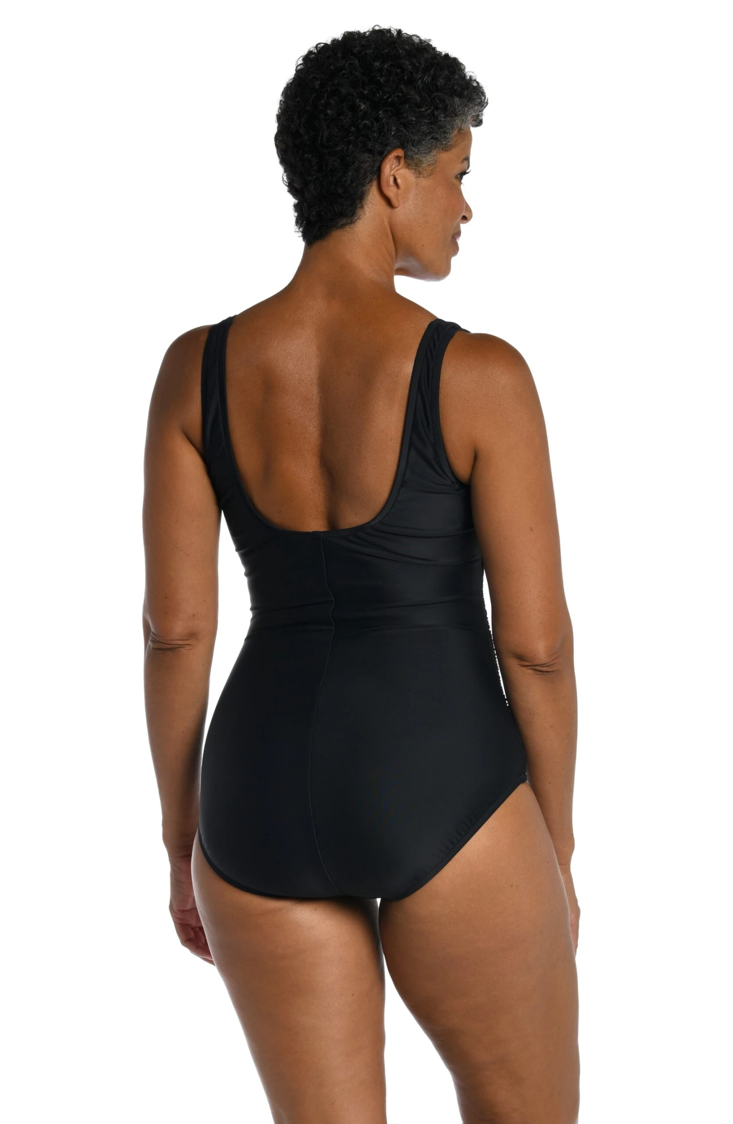 Solid Side Shirred One Piece - Image 2