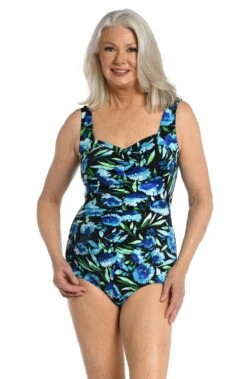 Dandelion Fields Spa Shirred Front Girl Leg One Piece