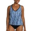 Tidal Wave V-Neck Racer Back Tankini Top