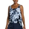 Moonlight Tropics Banded Scoop Blouson Tankini Top