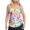 Conga Vines Adjustable Tank Swim Dress One Piece