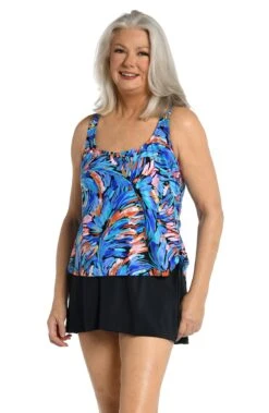 Feathers & Flair Faux Skirtini One Piece - FINAL SALE