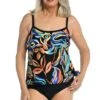 Watercolor Expressions Scoop Neck Faux Tankini One Piece - FINAL SALE