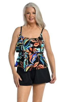 Watercolor Expressions Two Tiered Tankini Top - FINAL SALE