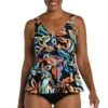 Watercolor Expressions Empire Underwire Tankini Top - FINAL SALE
