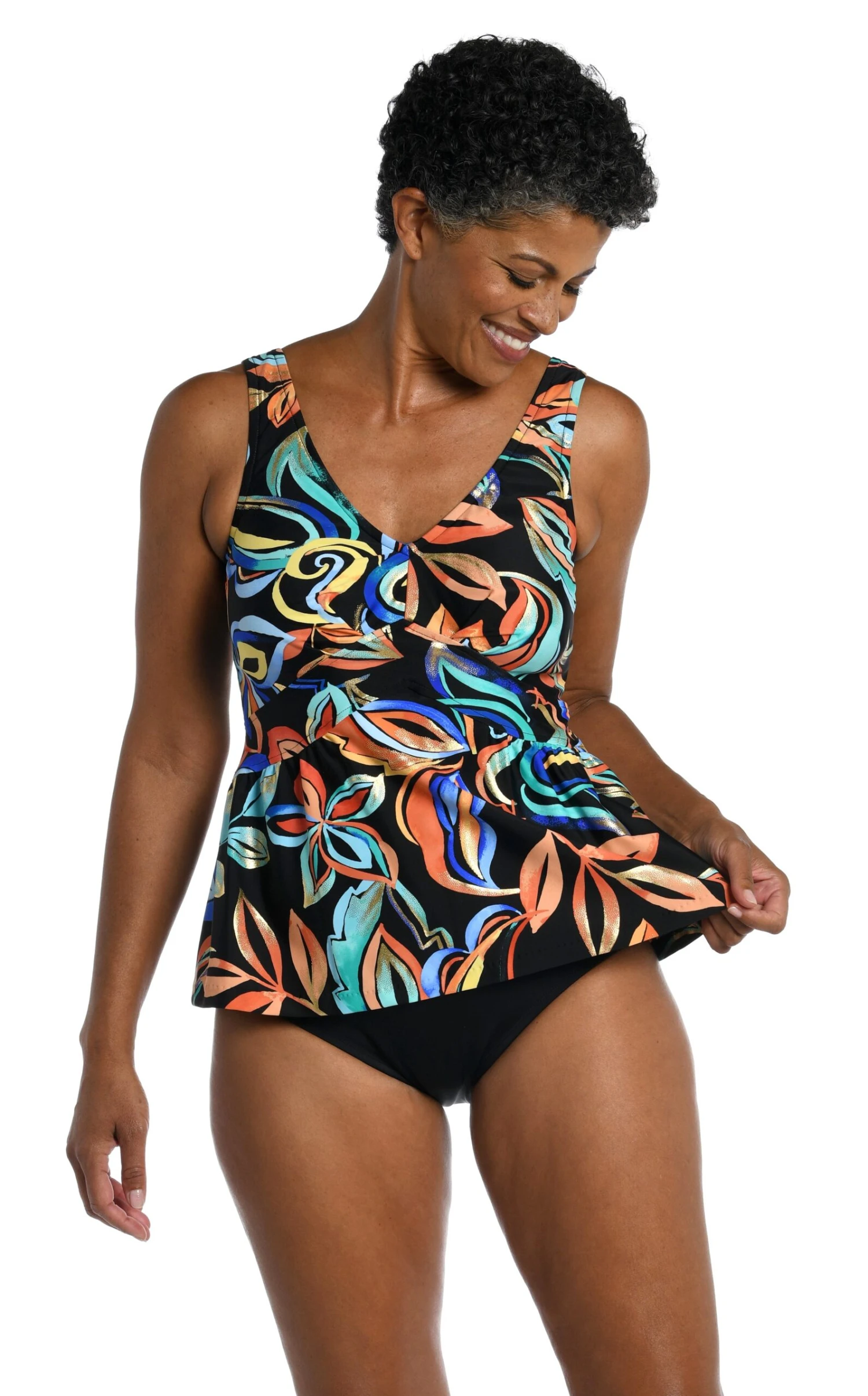 Watercolor Expressions Empire Underwire Tankini Top - FINAL SALE - Image 3