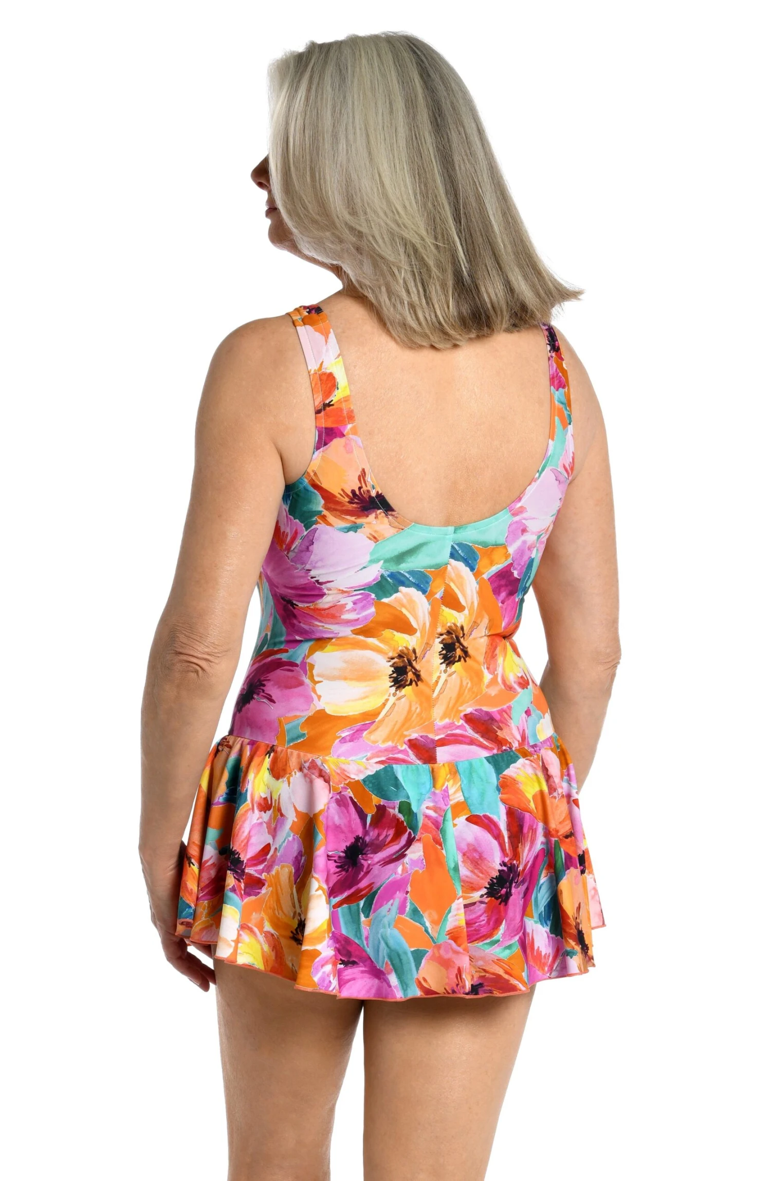 Sunset Bouquet Princess Seam Swim Dress One Piece - FINAL SALE - Image 2