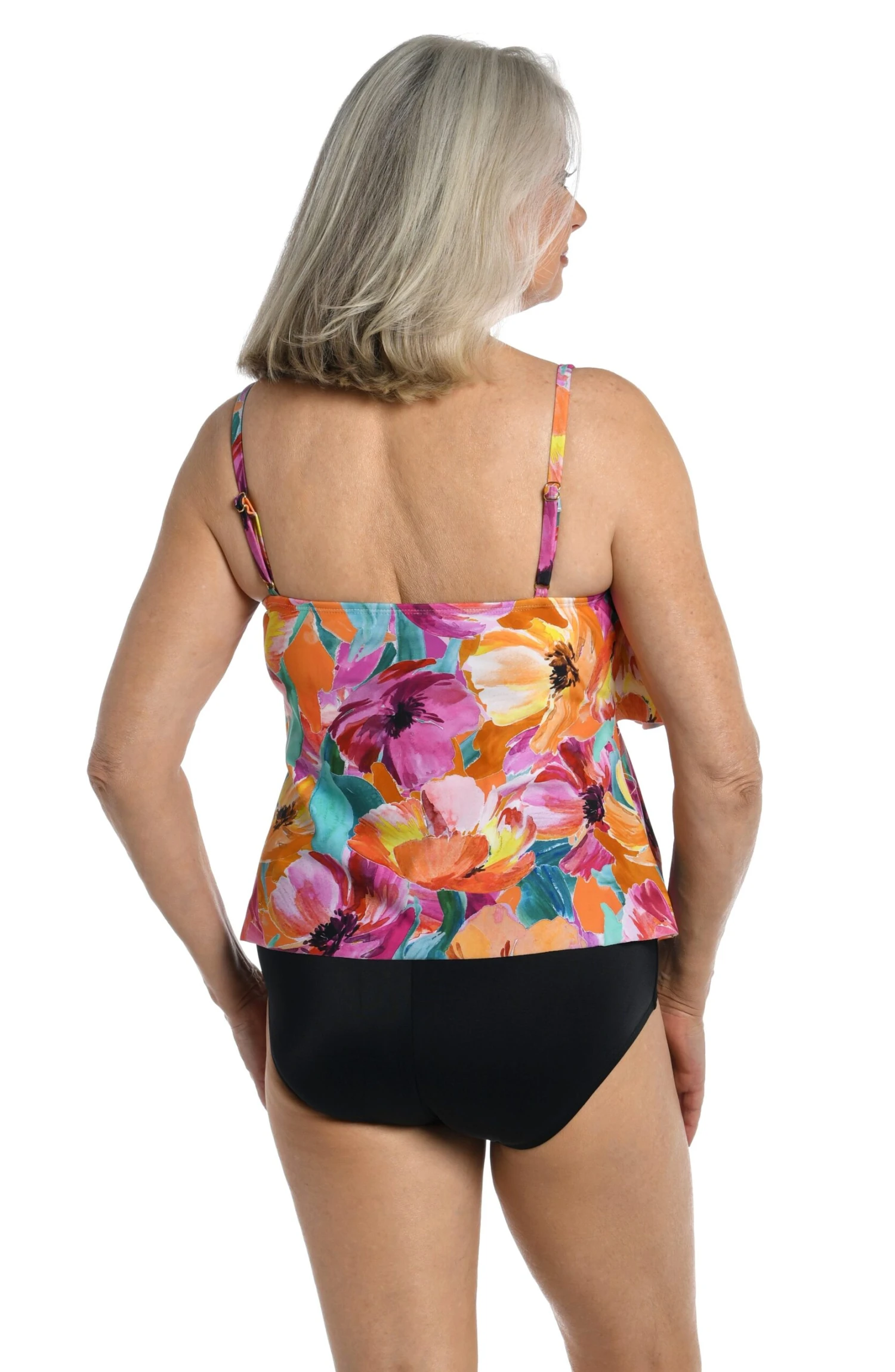 Sunset Bouquet Two Tiered Tankini Top - FINAL SALE - Image 2