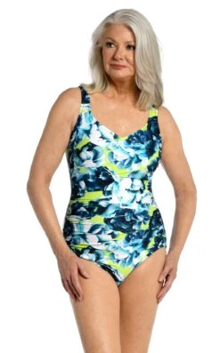 Electric Rose Side Shirred One Piece - FINAL SALE