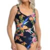 Mystic Garden Side Shirred One Piece