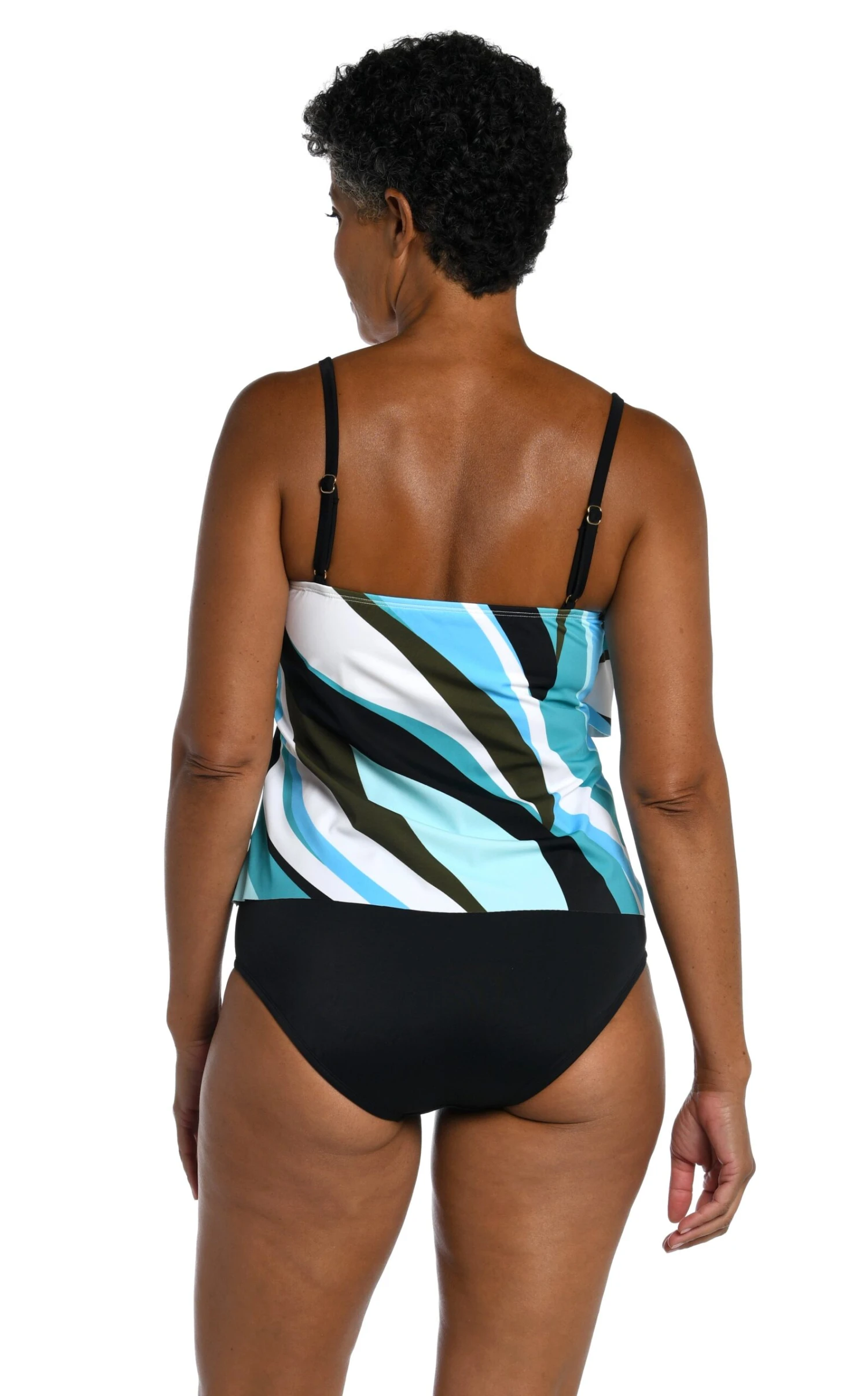 Retro Wave Two Tiered Tankini Top - FINAL SALE - Image 2