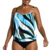 Retro Wave Blouson Underwire Tankini Top - FINAL SALE