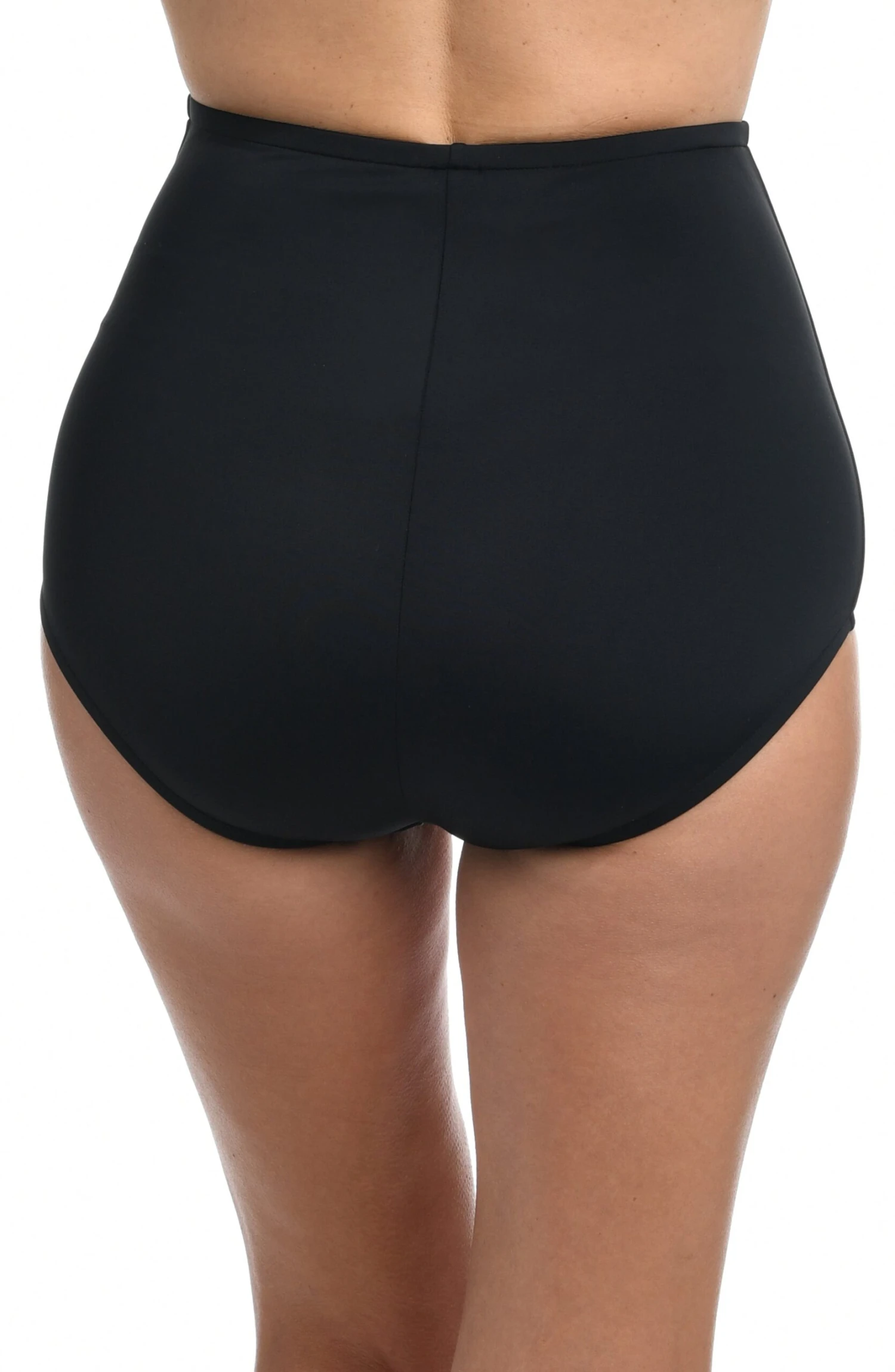 Solid High Waist Full Pant Bottom - Image 2