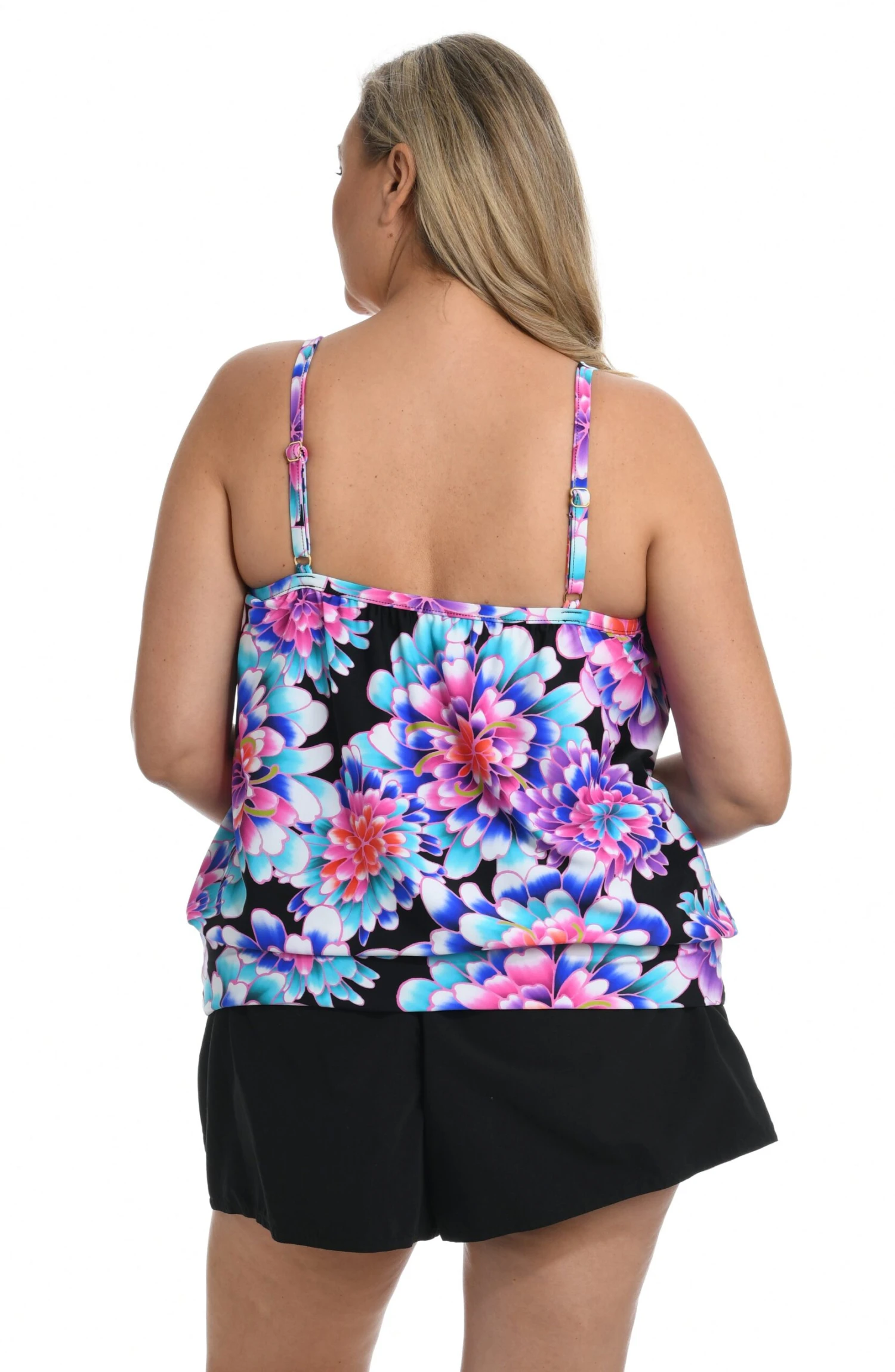 Mum's The Word Blouson Tankini Top (Plus Size) *FINAL SALE* - Image 2