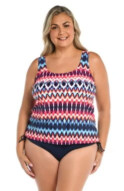 Tribal Times Scoop Neck Tankini Top (Plus Size) - FINAL SALE