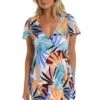 24th & Ocean To The Tropics Ruffle Sleeve Cover Up Dress