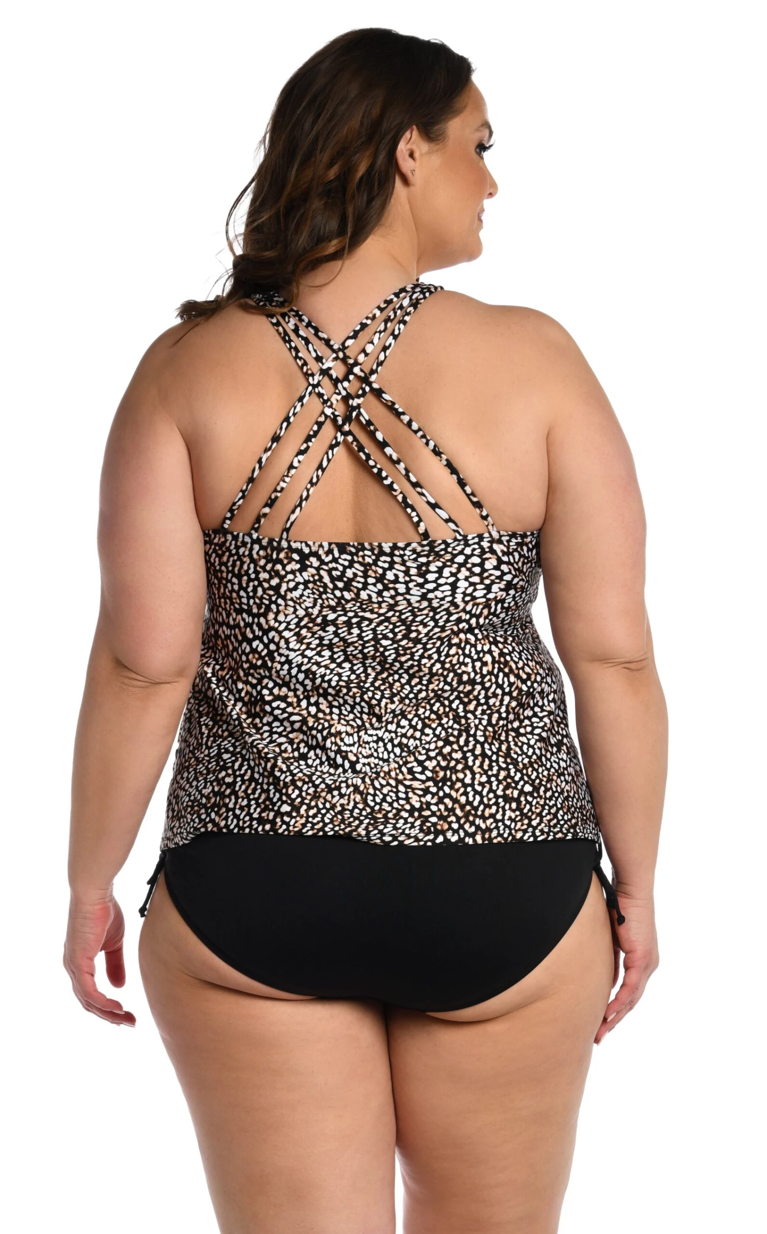 24th & Ocean Wild Instincts Underwire Crossback Tankini Top - Image 2
